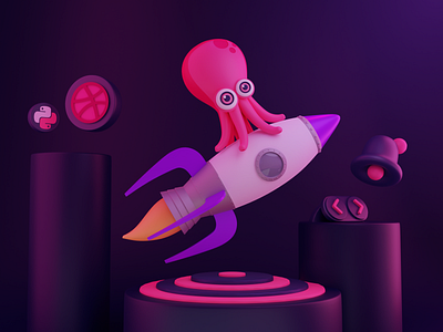 hello dribbble! 3d artist 3d modeling art brand design brand identity branding cute design icon illustration logo mascot render ui ui design uidesign ux