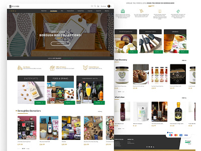 BoroughBox Landin Page box collection corporate delivery food food and drink gifts homepage landing page landing page ui london uidesign uiuxdesign uk