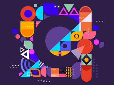 Bauhaus illustration style letter 'C' created on Sketch App 2d art 36daysoftype alphabet bauhaus bold bold colors colors graphic graphicdesign illustration letter negativespace patterns type typedesign typogaphy ui uielements user inteface