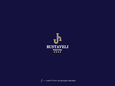 Rustaveli Hotel & Bar bar branding creative design hotel logo logo monogram rustaveli rustavelilogo