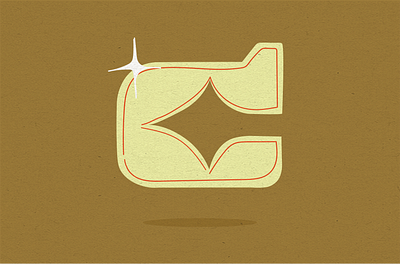 36 Days of Type _ C 36 days of type 36daysoftype 36daysoftype08 cowboy grain hand drawn type lettering monogram type typography vector