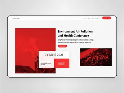 Air Pollution Conference Website air animation conference design figma flat interaction pollution protopie ui ux web webdesign website website design