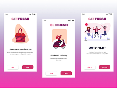 Welcome Pages adobe xd app design design