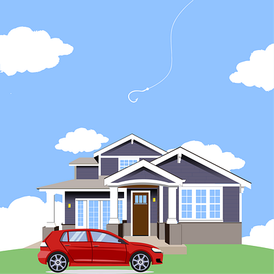 Home Artwork | Digital Art branding car design digital digital art digital illustration digital painting drawing graphic graphic design home illustration illustrator minimal rahatlmao red car sky trandy 2021 vector