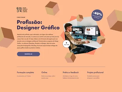 Graphic Design Course Page course course landing page freelance graphic design graphic designer landing design landing page ui ui design uiux ux web design web designer