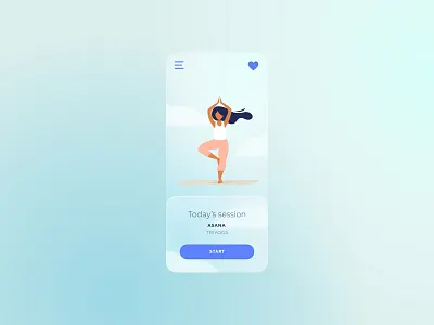 062 #DailyUI Workout of the Day app app design dailyui dailyuichallenge design gradient illustration illustration digital meditation mindfullness mobile ui neomorphic neomorphism ui ui design ux yoga