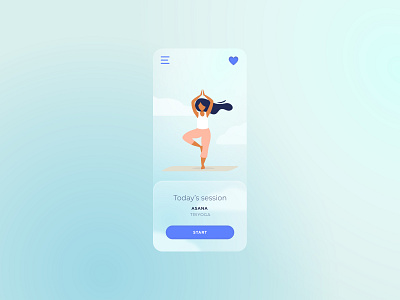 062 #DailyUI Workout of the Day app app design dailyui dailyuichallenge design gradient illustration illustration digital meditation mindfullness mobile ui neomorphic neomorphism ui ui design ux yoga