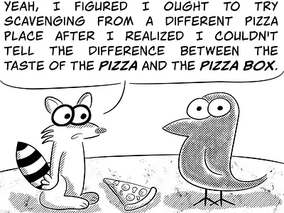 Pizza animal cartoon characters illustration vector