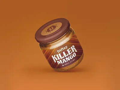Damas Salsas Killer Mango brand branding caliente damas damas salsas hot jar killer killer mango logo logodesign mango mexican packaging design pica picante salsa salsa jar salsas san antonio