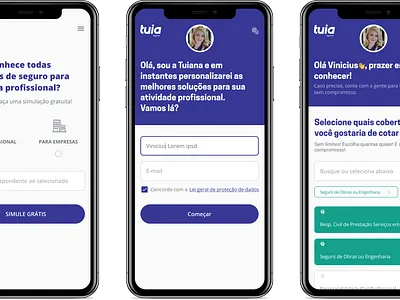 Project Tuia #2 app design insurance system ui uiux ux website