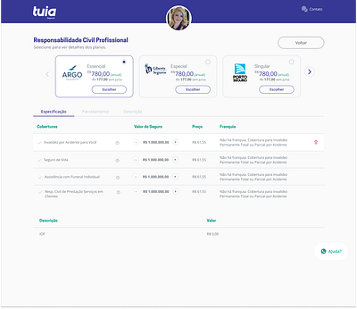 Project Tuia #3 app design system insurance system ui uiux ux web website