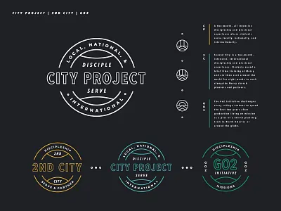 Unused Mercy College Logos badge brand brand guide brand kit branding church city food globe illustration local logo mid century missions moodboard print restaurant retro style guide vintage