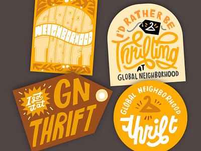 sticker designs hand drawn lettering stickers thrift