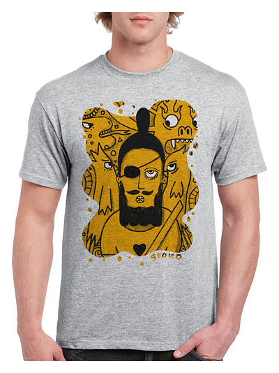 T - Shirt aku design illustration kids pirate samurai samurai jack tshirt tshirt design