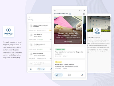 Prevca Mobile Application design illustration layout mobileapp ui ux