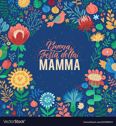 Mothers day in italian design illustration