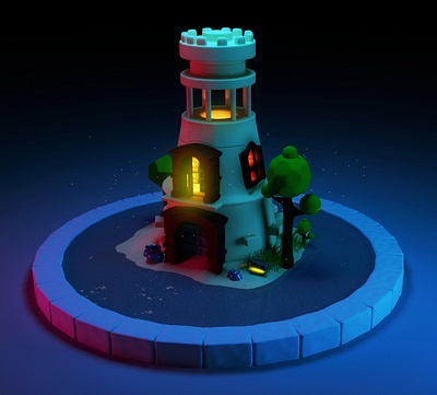 Island(Fun Art) 3d cinema 4d