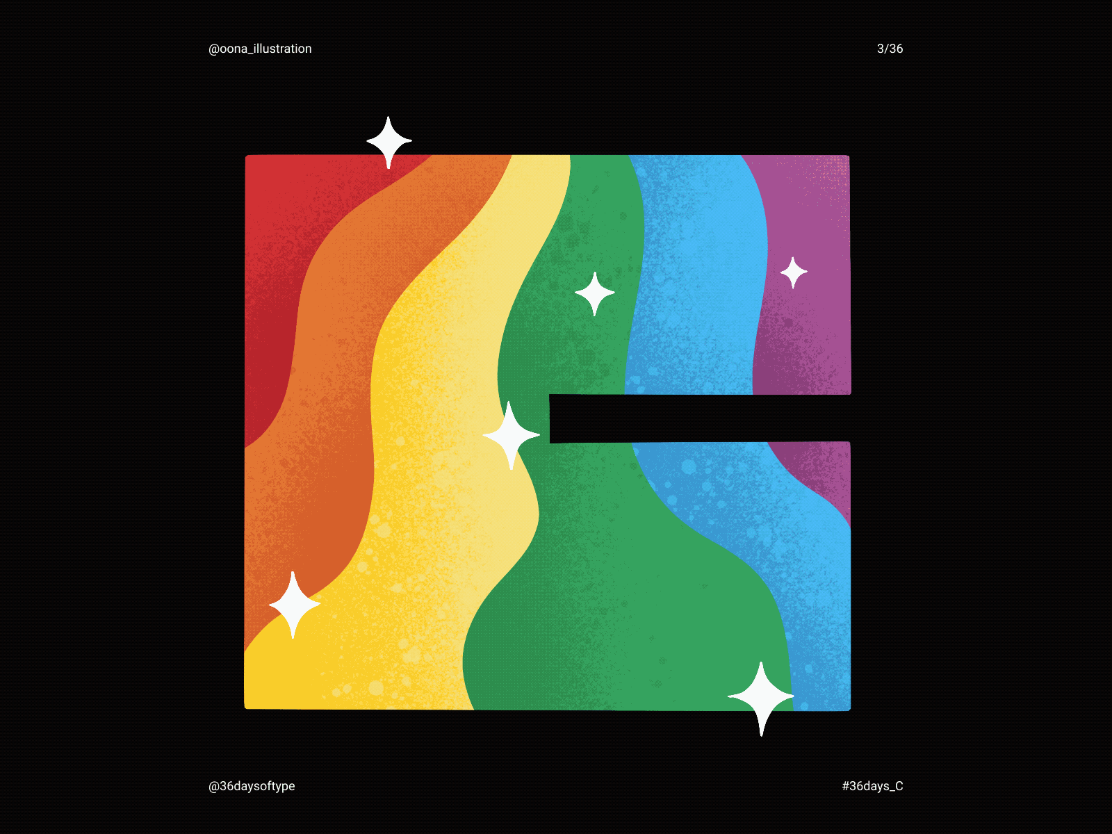 C for #36daysoftype 36days 36daysoftype animate animatedgif brightness flat illustration illustration letter popart