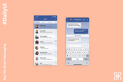 Daily UI Challenge day 13: Direct messaging dailyui dailyuichallenge