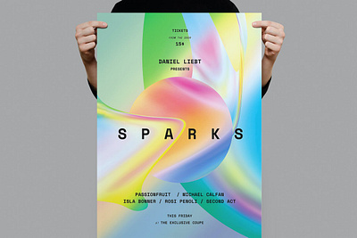 Sparks Poster / Flyer abstract dj flyer flyer design flyer template geometric hipster light poster poster design poster template posters print print design print template sparks summer techno urban