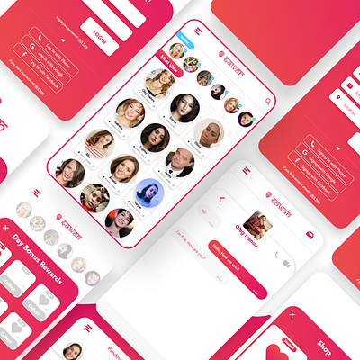 Sawan Dating App Ui Design app flat icon minimal ui ux vector