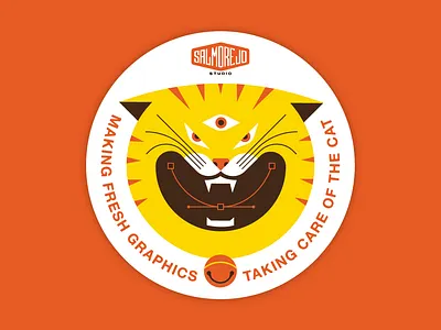 Taking care of the cat branding cat design flat flat illustration graphic design illustration inspiration sticker vector