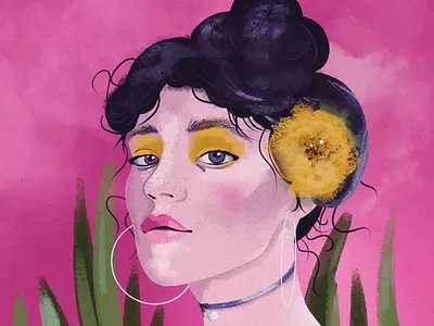 Illustration brush illustration procreate woman