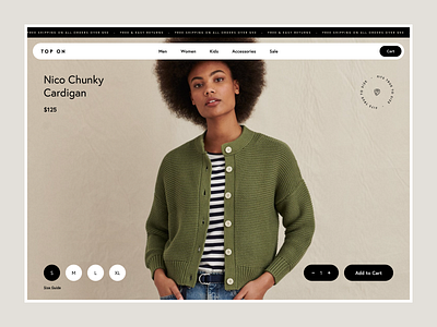 Top On - product details page clothing design e commerce ecommerce eshop fashion product shop shopify ui ux web