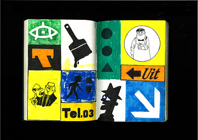 Sketchbook page #07 boost character color colorful drawing dummy front page fullpage give likes illustration ink marker page pages sketch sketchbook spread