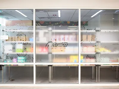 The Pantry Glass Decal branding design