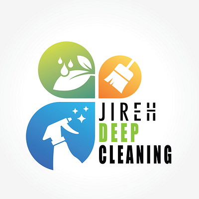 Jireh Deep Cleaning animation branding business logo design design illustration logo logo design logodesign logos logotype typography ui ux vector