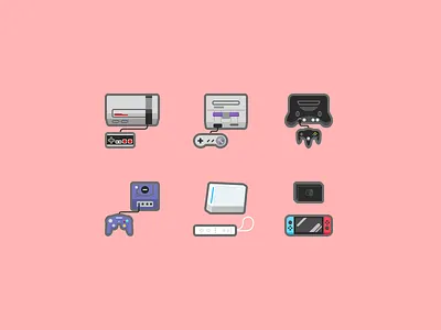 Nintendo Consoles gamecube icon set icons nintendo nintendo 64 nintendo switch super nintendo wii