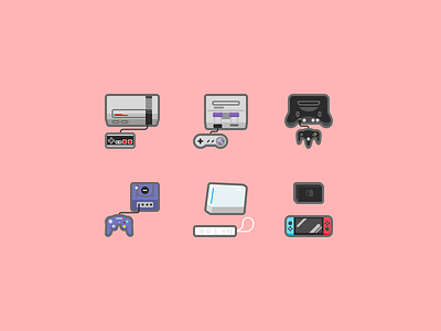 Nintendo Consoles gamecube icon set icons nintendo nintendo 64 nintendo switch super nintendo wii