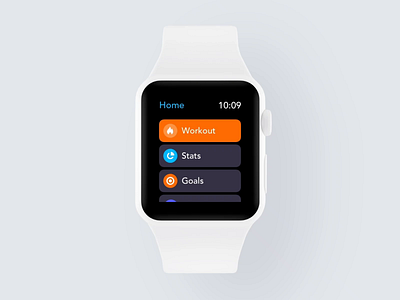 Workout App WatchOS activity app clean exercise fitness gym health interface minimal mobile running smartwatch tracker trainer ui ux watch watchface watchos workout