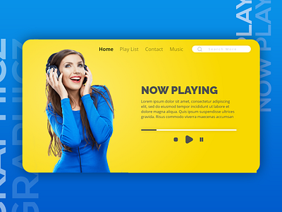 Music UI Design animation app branding design flat illustrator logo design minimal ui ux