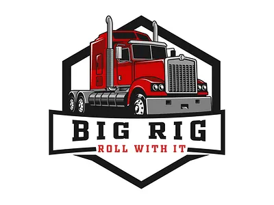 Big Rig branding design illustration logo design