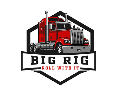 Big Rig branding design illustration logo design