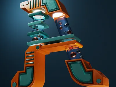 36 Days of Type: A 36daysoftype 3d blender blender3d science scifi typography