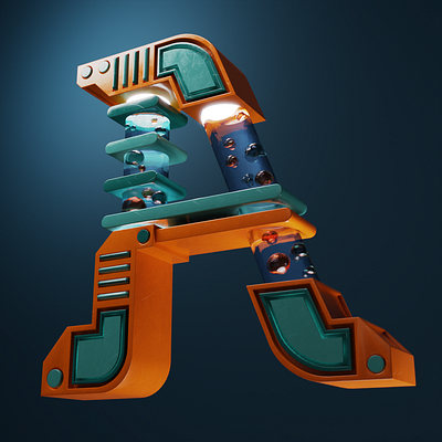 36 Days of Type: A 36daysoftype 3d blender blender3d science scifi typography