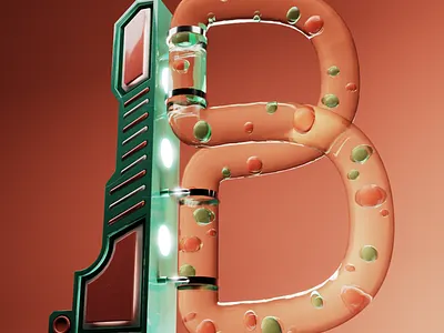 36 Days of Type: B 36daysoftype 3d blender blender3d science scifi typography
