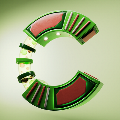 36 Days of Type: C 36daysoftype 3d blender blender3d science scifi typography