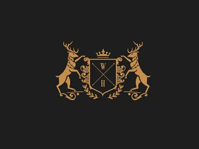 Wadsworth House branding classic clothing crest crest logo deer deers design elegant icon logo logodesign luxury luxury logo minimal minimalist shield stags