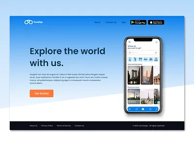 Daily UI 003 | Landing Page app daily 100 challenge daily ui dailyui dailyuichallenge design figma landing page landing page app landingpage mobile mobile ui ui