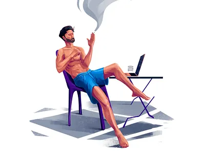 Work from Home character illustration character illustrator characterdesign digital illustration illustraion illustration illustration art illustrations illustrator vector illustration