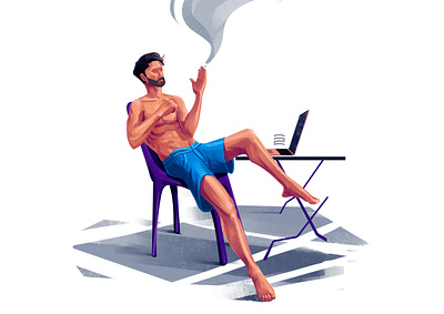 Work from Home character illustration character illustrator characterdesign digital illustration illustraion illustration illustration art illustrations illustrator vector illustration