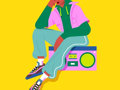 Doodle art direction character design drawing street