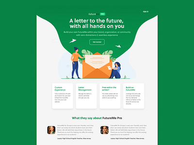 #DesignProposal FutureMe Pro landing page