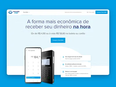 Mercado Pago — Landing Page case landing page mercado livre mercado pago payment payment method sales ui
