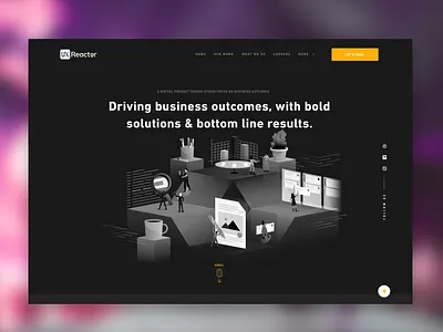 Product Design Studio Homepage hero homepage layout marketing product studio ui website website design