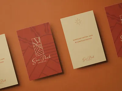 Sun Peak Coffee Co art bold branding business card coffee contrast culture design hawaii identity illustrator layout mock up mockup print shop signage vector warm